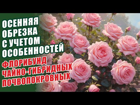 Видео: ОБРЕЗКА РОЗ: ФЛОРИБУНДЫ, ЧАЙНО-ГИБРИДНЫЕ,  ПОЧВОПОКРОВНЫЕ РОЗЫ. ОБРЕЗКА РОЗ ОСЕНЬЮ. РОЗЫ В САДУ