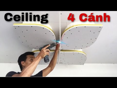 Видео: Мини версия 4-х лепесткового цветка из гипсокартона