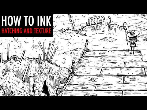 Видео: Как добавить текстуру и тени с помощью чернил — Inktober 2025