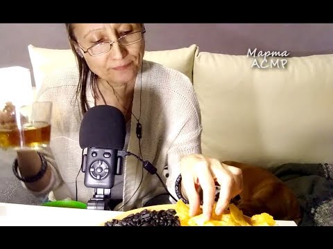 Видео: АСМР Пиво с чипсами и семечками. ASMR beer chips seeds. итинг. eating,