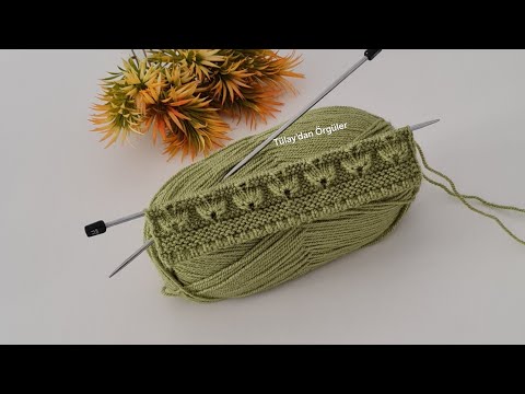 Видео: Рельефный простой узор спицами для жилета, шали, кардигана и одеяла