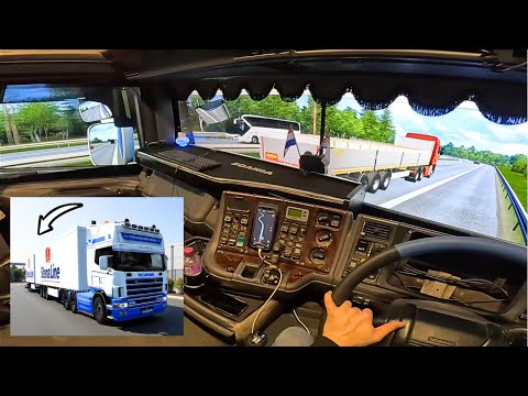Видео: ПО ТВЕРДОЙ ОБОЧИНЕ СО СКОРОСТЬЮ 70 МИЛЬ В ЧАС НА SCANIA V8!