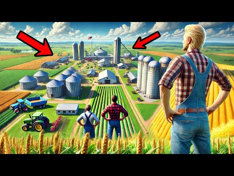 Видео: МЕГА ФЕРМА на ПЛОСКОЙ КАРТЕ 🚜 Farming Simulator 22
