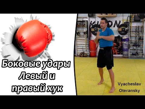 Видео: Боковые удары.  Левый и правый хук.