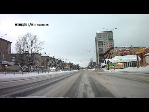 Видео: 1 января 2020г. Просто едем по Закамску (г.Пермь), видео с регистратора