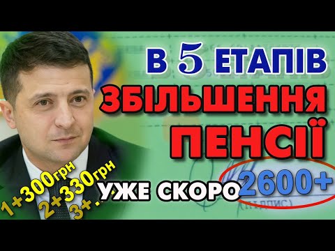 Видео: 🔔Чергове ЗБІЛЬШЕННЯ ПЕНСІЇ в 5 етапів уже з 1 січня.