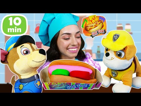 Видео: Видео для детей про игрушки Щенячий Патруль! Готовлю игрушкам хот-доги и бутерброды. Игры в готовку