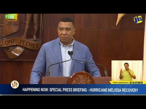 Видео: Премьер-министр д-р Эндрю Холнесс || Специальный пресс-брифинг по восстановлению после урагана «М...