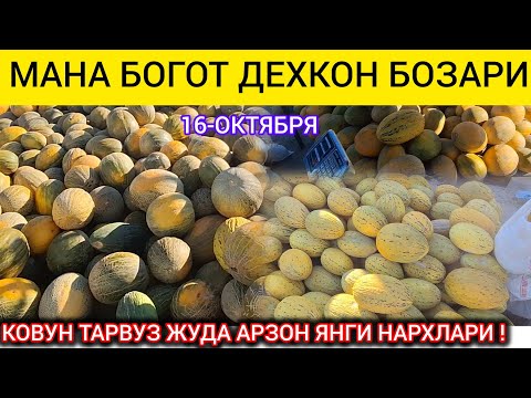 Видео: ХОРАЗМ БОГОТ ДЕХКОН БОЗАРИ КОВУН ТАРВУЗ АНИК НАРХЛАРИ 16-ОКТЯБРЯ 2024-ЙИЛ.ХОРАЗМ ОБЗОР