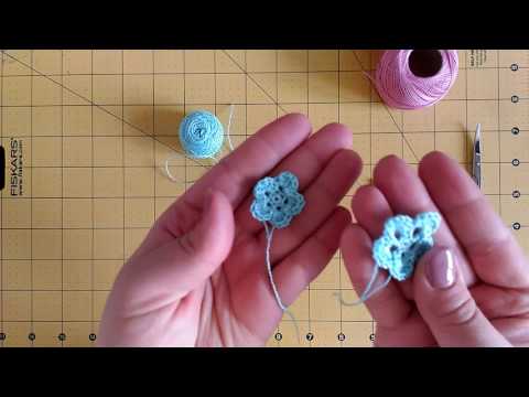 Видео: Простые цветочки. Вязание крючком. Скрапбукинг