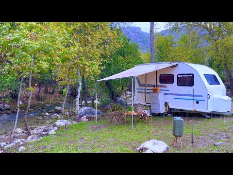 Видео: Гроза у реки | Караван-кемпинг в горах