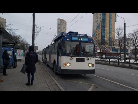 Видео: Троллейбус, маршрут №37 ЗиУ-683БМ1 б.1133 (12.01.2021) Санкт-Петербург