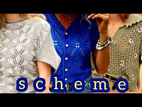 Видео: Вязание спицами: СХЕМЫ (16) Суперские летние кофточки. Knitting: PATTERNS (16) Super summer blouses.