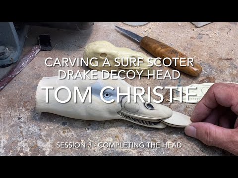 Видео: Вырезание головы чучела турпана-селезня. Занятие 3. Завершение изготовления головы