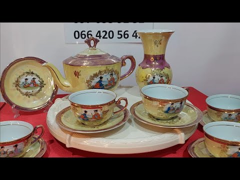 Видео: ЧАЙНЫЙ НЕМЕЦКИЙ СЕРВИЗ . СТАРИННЫЕ БЛЮДА. БОГЕМИЯ . ПЕТРИКОВСКАЯ РОЗПИСЬ .