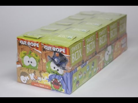 Видео: Распаковываем коробочки Sweet Box с Ам-нямами Cut the Rope "OM NOM"