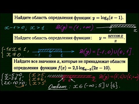 Видео: Область определения функции-3