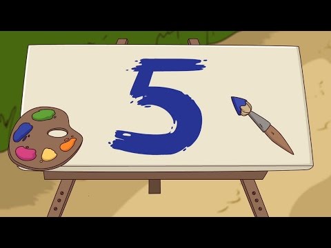 Видео: Цифра 5 (учим цифры) - ПРЕДКИ развивающие мультфильмы для детей и малышей / счет до 10