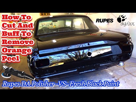 Видео: Разрежьте и отполируйте автомобиль, чтобы удалить апельсиновую корку и мусор с черной краски. Пол...