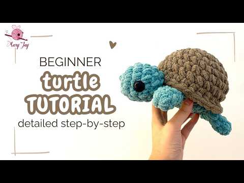 Видео: Пошаговое руководство по вязанию крючком простой черепахи для начинающих: быстро, легко, черепаха...
