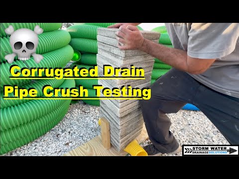 Видео: Испытание гофрированной дренажной трубы на смятие — какую трубу следует использовать для французс...