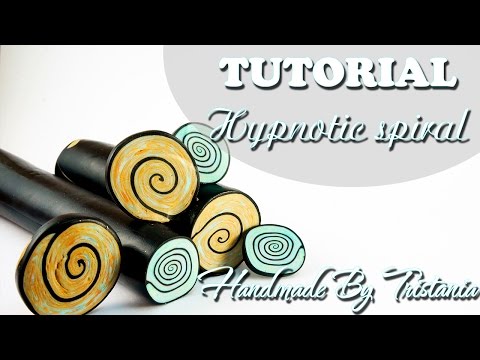 Видео: 🎩Polymer clay tutorial:  Cane Hypnotic Spiral🎩Мастер-класс: Кейн "Гипнотическая Спираль"🎩DIY🎩
