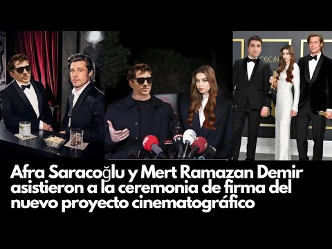 Видео: Афра и Мерт Рамазан Демир присутствовали на церемонии подписания нового кинопроекта