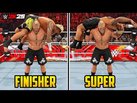 Видео: 50 приемов, которые можно использовать в качестве суперфинишинга в WWE 2K25