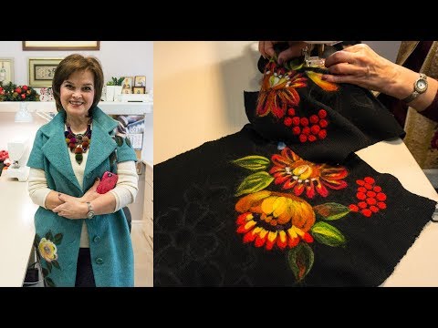 Видео: Вышивка войлоком, шерстью на иглопробивной машине Janome FM725