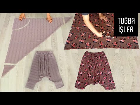 Видео: Пошив и выйкройка 2-х разных видов шаровар | Tuğba İşler