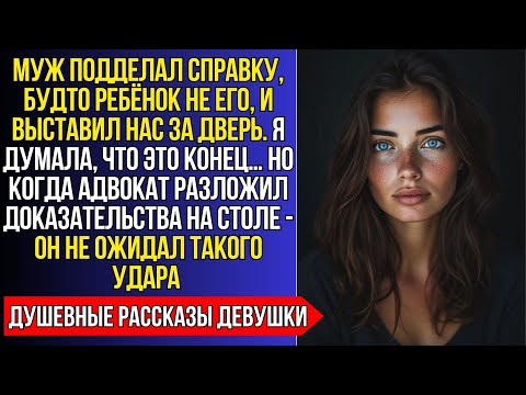 Видео: МУЖ ПОДДЕЛАЛ СПРАВКУ, ЧТО РЕБЁНОК НЕ ЕГО, И ВЫГНАЛ МЕНЯ, НО КОГДА АДВОКАТ ПОКАЗАЛ ДОКАЗАТЕЛЬСТВА…