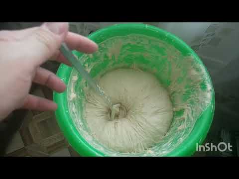 Видео: пеку хлеб. тестомес из дрели.