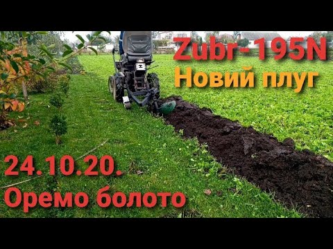 Видео: Мототрактор Zubr + новий плуг / приорюю сидерати /