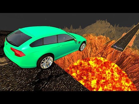 Видео: Beamng drive - Аварии открытого моста над вулканом #1 (Прыжки в аварии вулкана)