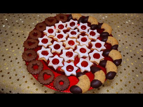 Видео: Рождественское печенье. ОДНО тесто ТРИ разных вида печенья