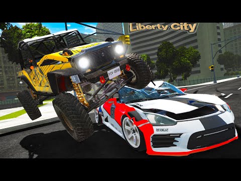 Видео: ЭПИЧНАЯ ПОГОНЯ В LIBERTY CITY | BeamNG.Drive @Dizoff