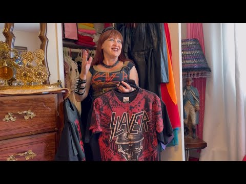 Видео: Мои рок футболки, часть коллекции: Slayer thrash metal band t-shirts. София Голдберг