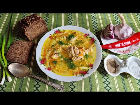 Видео: СУП КУРИНЫЙ с ЛАПШОЙ. Выпуск №970