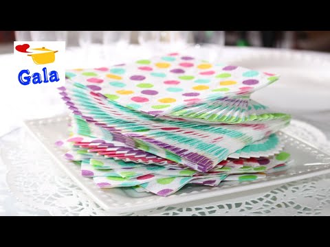 Видео: Как за 1 минуту красиво сложить салфетки веером для празничного стола. Показываю 3 способа.
