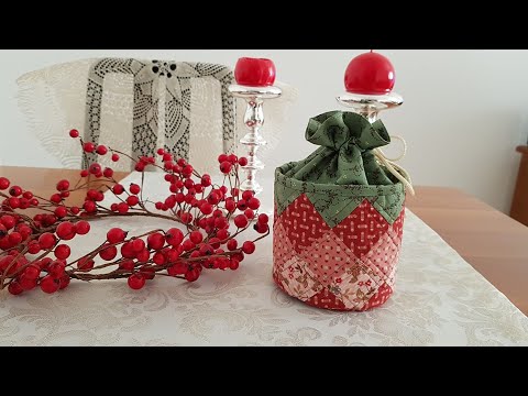 Видео: МК " Коробочка " Клубничка" .Лоскутное шитьё.