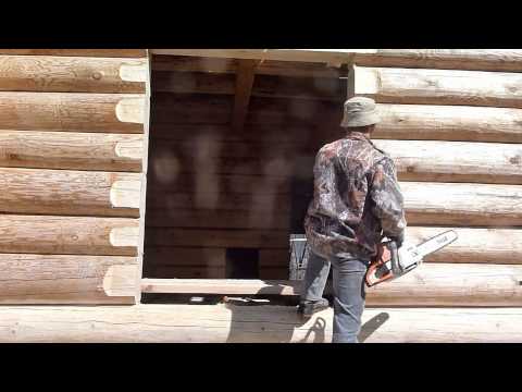 Видео: как сделать лыски на бревне