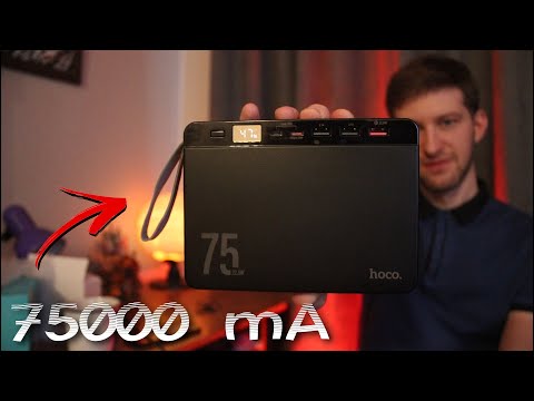 Видео: ПОВЕРБАНК НА 75000 mA с WB - Hoco J94 Overlord | Сколько идёт зарядка и попытка высчитать ёмкость