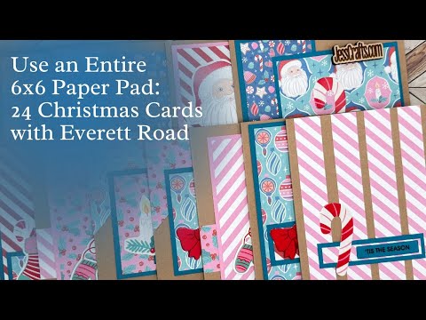 Видео: 24 рождественские открытки с одним блокнотом 6x6 | Bow and Arrough от Everett Rd