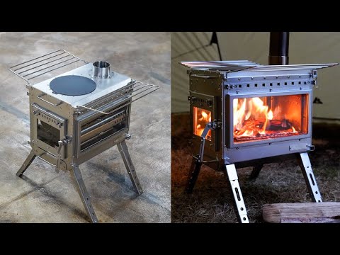 Видео: Изготовление походной дровяной печи и пробное горение — Уменьшенная палаточная печь M-stove V2