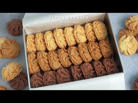 Видео: [Субтитры]   Приготовление сливочного печенья в стиле Jenny Cookie｜siZning