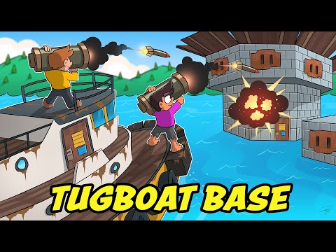 Видео: Моя база буксиров также была плавучей рейдовой базой в Rust...