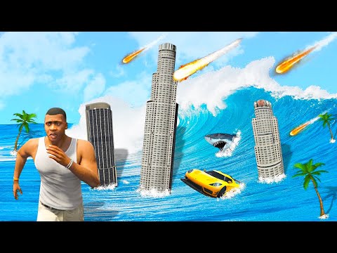 Видео: Как Пережить ЦУНАМИ в ГТА 5 Моды! Выживание Конец Света Tsunami GTA 5 Mods...