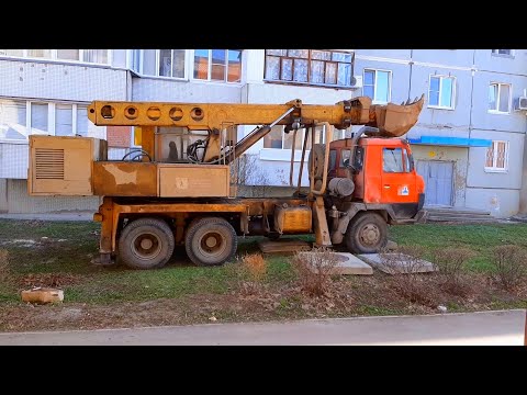 Видео: Экскаватор планировщик УДС 114 на базе Татра 815 Тольятти