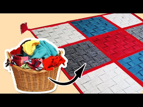 Видео: Превратите старую одежду в коврик