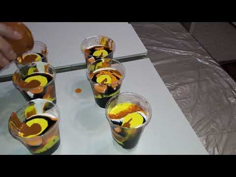 Видео: Акриловая заливка. Техника жидкий акрил. AcrylicFluidPouring.